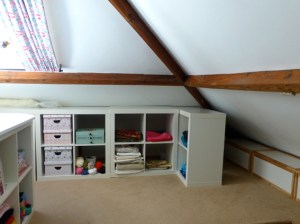 Ikea "Expedit" units for open storage