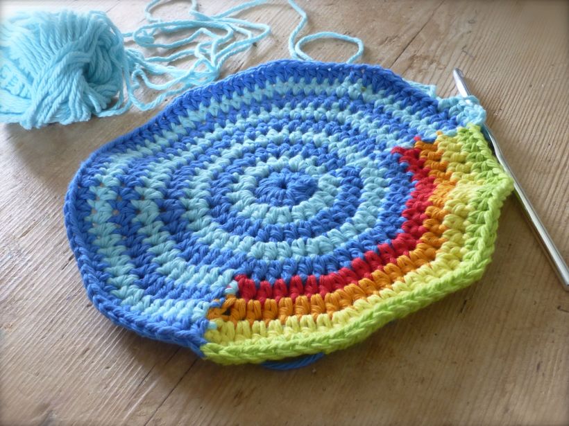 crochet clock WIP