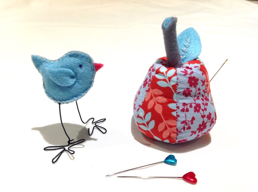 Sarah's Crafternoon chick and pin cushion