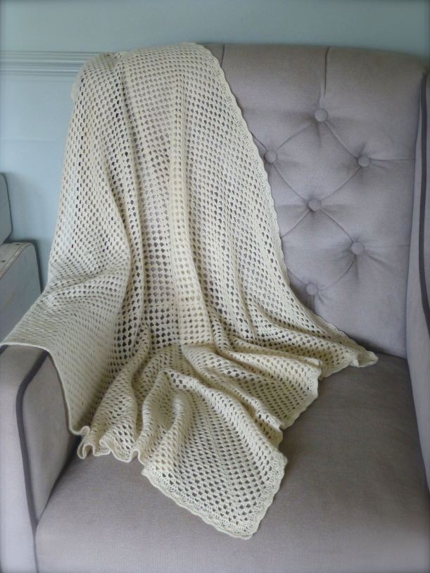 Lace baby blanket