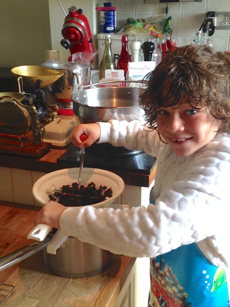 Making Elderberry Jam