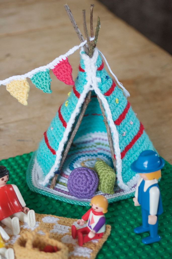 let's go camping kate bruning teepee and cushions