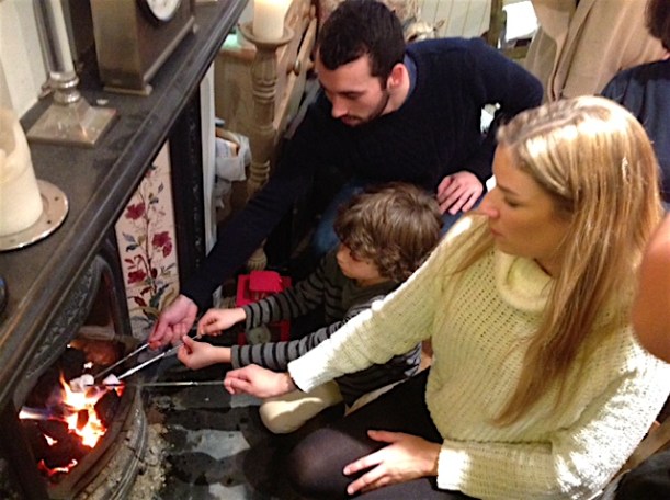 toasting marshmallows