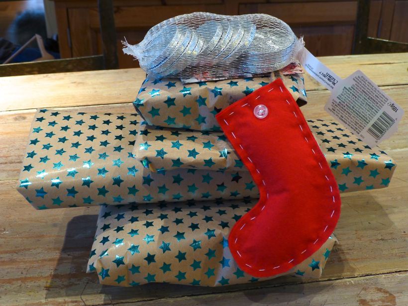 stitching santa gifts