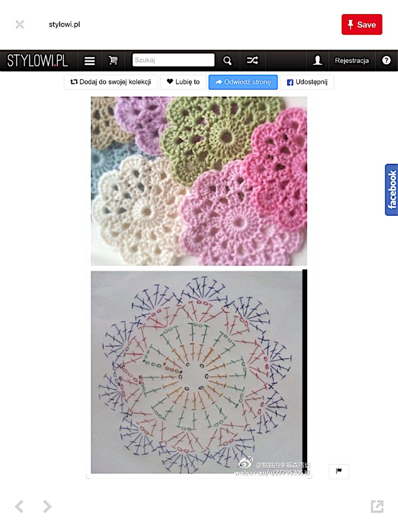 crochet flower chart